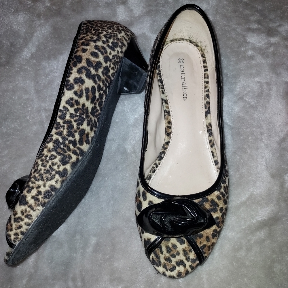 Naturalizer leopard mini heels